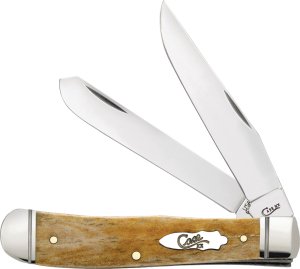 CASE & SON 58182 Antique Bone Trapper Knife with Fluted Bolster
