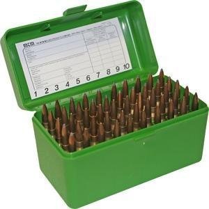 MTM Case-Gard R-50 50 Round Ammo Box Polypropylene Green
