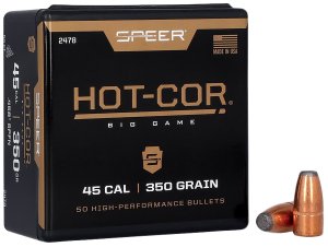 Speer 2478 Hot-Cor 45 Cal 350gr Soft Point Flat Nose Bullets 50/Box
