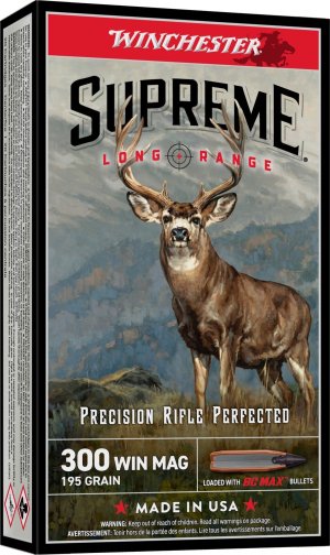 Winchester Supreme LR 300 Win Mag 195gr BC Max Rifle Ammo 20rd