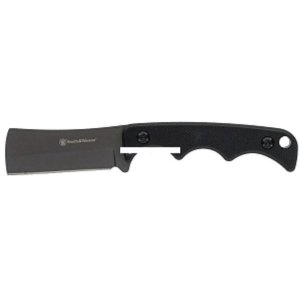 Smith & Wesson H.R.T. Cleaver Neck Fixed Knife 2 Cleaver Blade Black with Nylon Sheath