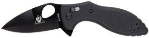 Ka-Bar TDI Flipper Knife 3 In Plain Edge Blade AUS8A Steel Black