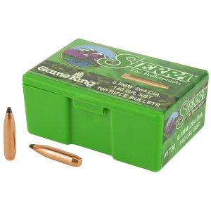 Sierra Bullets GameKing 1730 6.5 Creedmoor .264 140gr SBT 100 Box