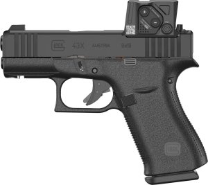 GLOCK UX4350B01FRMOS8A4 G43X MOS 9mm 3.39" Gas Nitride Semi-Auto Pistol