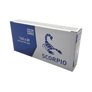 STV Technology Scorpio Ammo 7.62X39 124gr Full Metal Jacket 20rd