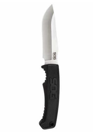 SOG FK1001-CP Field Knife Satin 4" Fixed Blade with GRN Sheath