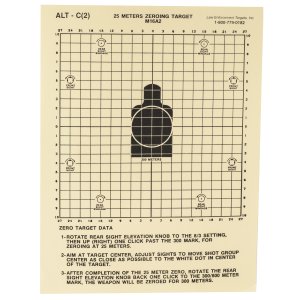 Action Target ALTC(2)-100 M16A2 Zeroing Target, Heavy Tagboard, 100 Pack