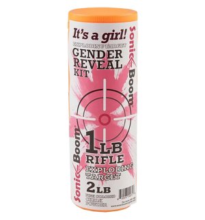 Sonic Boom Exploding Target Gender Reveal Kit Girl 1 lb Non-Hazardous