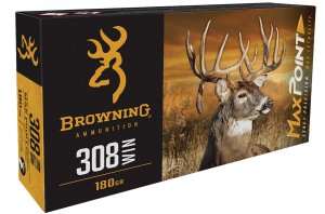 Browning Maxpoint 308 Winchester Rifle Ammo 180 Grains