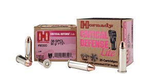 Hornady 90300 Critical Defense Lite 38 Special 90 gr 1200 fps Hornady Flex Tip eXpanding (FTX) 25 Bx/10 Cs
