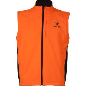 Kings Camo Soft Shell Vest Blaze 2XL Windproof Water-Resistant