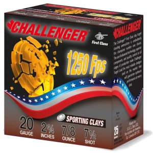 Challenger Ammo First Class 20 Gauge 7/8oz #7.5 Sporting Clay 250