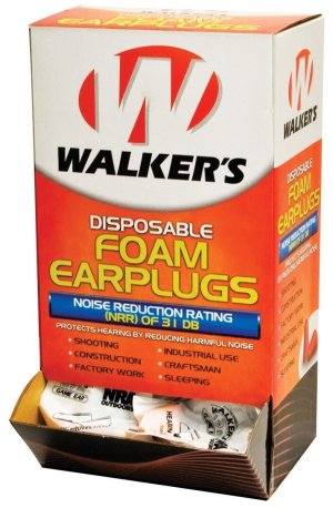 Walkers GWP-FOAMPLUG200BX Foam Ear Plugs 200 Pair Display Box