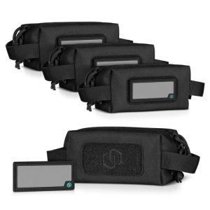 SAVIOR SP-MINIAMST-4P-BK Mini Loose SAC [Soft Accessories Carrier] 9x4x4 w/ 8 Writeable Patches, Black