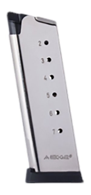 Mec-Gar MGCO4507NPF 1911 Officers 7rd .45 ACP Nickel Steel Magazine