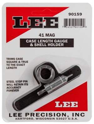 Lee Precision Case Length Gage and Shell Holder 41 Rem Mag 90159