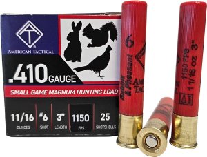 ATI ATIAC41036 Target Load 410 Gauge 3" 11/16oz 6 Shot 1150fps 25/Box