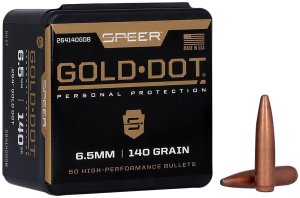 Speer 264140 Gold Dot 6.5mm .264 140GR Soft Point Bullets 50-Box