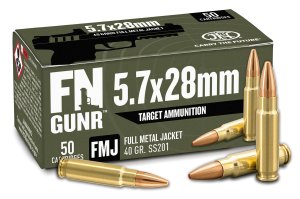 FN GUNR 10700032 5.7x28mm 40gr FMJ 50 Rounds Brass Case
