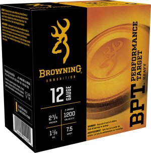 Browning B193621227 12GA 2.75in 1-1/8oz 1200FPS #7.5 Shot Ammo