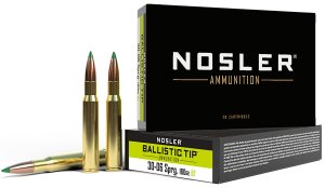 Nosler 40072 Ballistic Tip 30-06 Springfield 180 Grain 20 Rounds
