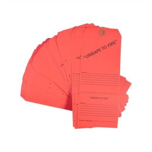 Brownells UNSAFE TO FIRE TAGS 50 PACK