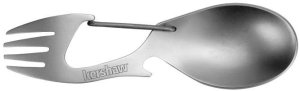 KERSHAW 1140X Ration Spoon & Fork Tool, Carabiner Bottle Opener