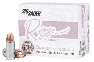 Sig Sauer E9MMA1ROSE20 Rose 9mm 115gr JHP Ammo 20 Rounds