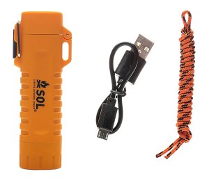 Survive Outdoors Longer Fire Lite Lighter Dual Arc USB Rechargeable Orange