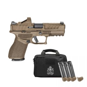 Springfield Armory Echelon 4.0C Gear Pack 9mm 4in Barrel 15+1(1)/18+1(3) with Viridian RFX11 Green Dot and Range Bag FDE