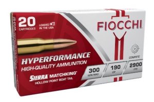 Fiocchi 300WMMKE Hyperformance Compete 300Win Mag 190gr Sierra MatchKing...