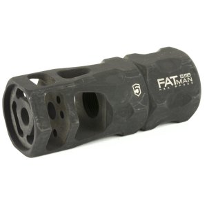 Phase 5 FATMAN-556 Hex Brake Black Steel 1/2"-28 TPI 3" AR Muzzle Brake