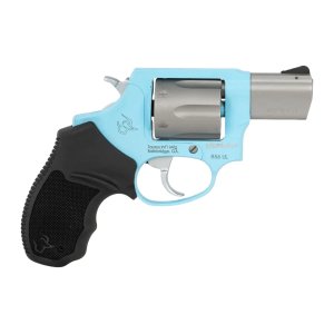 Taurus 2-85629ULC24 856 Ultra-Lite Small 38 Special +P 6 Shot 2 Matte Stainless Barrel & Cylinder, Blue Raspberry Cerakote Aluminum Frame, Black Ribber Grip, Transfer Bar, Safety Concealed Hammer