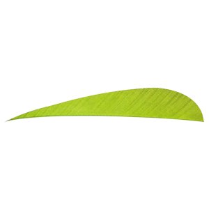Trueflight 11513 Parabolic Feathers Chartreuse 4 In RW 100 Pack