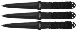 Camp Chef UZI UZKTRW003 Throwing Knife Triple Set 3 In Black