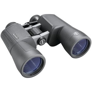 Bushnell Powerview 2 12x50mm Binoculars - BK-7 Porro Prism, Black Rubber Armor, Aluminum Chassis