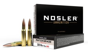 Nosler Match Grade 308 Win 175 gr Hollow Point Boat Tail 20 Rounds