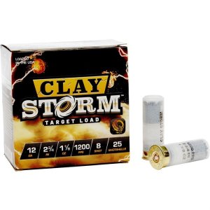 Fiocchi Clay Storm 12 Gauge 2-3/4In 1-1/8oz #8 1200FPS 25/Box