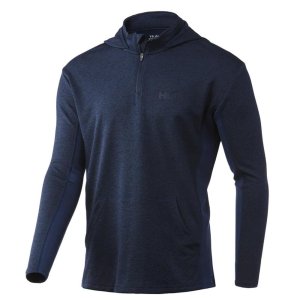 Huk H1200452-416S Icon X Coldfront Hoodie Sargasso Sea Heather S