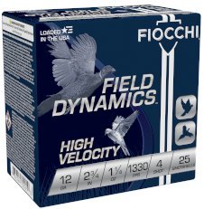 Fiocchi 12HV4 12 Gauge 2.75 in 1.25 oz 4 Shot High Velocity Shells