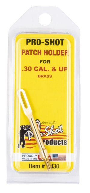 Pro-Shot PH30 Brass Patch Holder for .30-.50 Cal Rifle/Pistol, #8-32 Thread