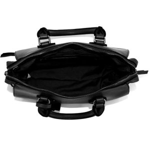 Rugged Rare 49646 Bella Concealed Carry Handbag Black Vegan Leather