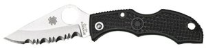 Spyderco LBKS3 Ladybug 3 1.94" Serrated VG-10 Blade Black FRN Handle