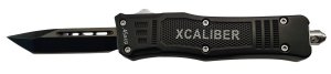 Xcaliber 45 ACP OTF Tanto Knife 2.75in Black 440C Blade 7in Overall