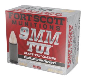 Fort Scott Munitions 9MM115SCVTPD TUI 9mm 115gr Solid Copper Ammo 20 Rounds