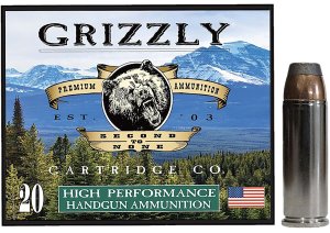 Grizzly GC45C+P10 45Colt+P Ammo 300gr Bonded Flat Point 20/Box