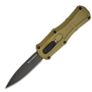Benchmade 3375GY-1 Mini Claymore OTF Dagger 3.02" Gray Blade Green Handle