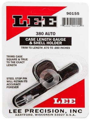 Lee Precision Case Length Gage and Shell Holder .380 ACP 90155