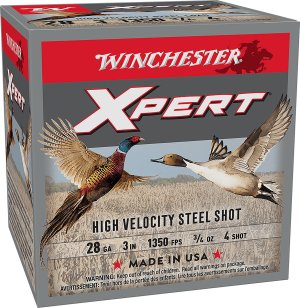Winchester Xpert 28 Gauge 3 In 3/4oz #4 Shot 1350fps 25/Box