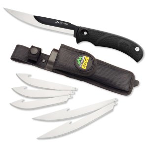 Outdoor Edge RazorMax RMK-10C Knife 3.5 In & 5 In Blades TPR Handle Sheath